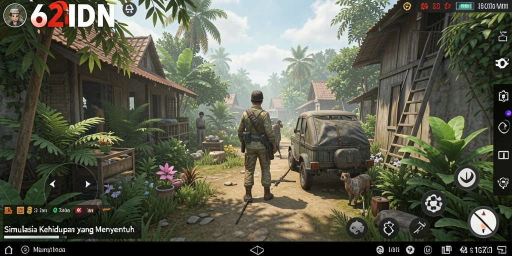 Tampilan menarik dari gameplay simulasi 62IDN.