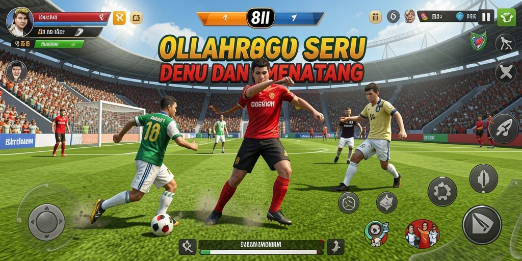 Screenshot gameplay 8II menampilkan aksi olahraga yang mendebarkan dan realistis.