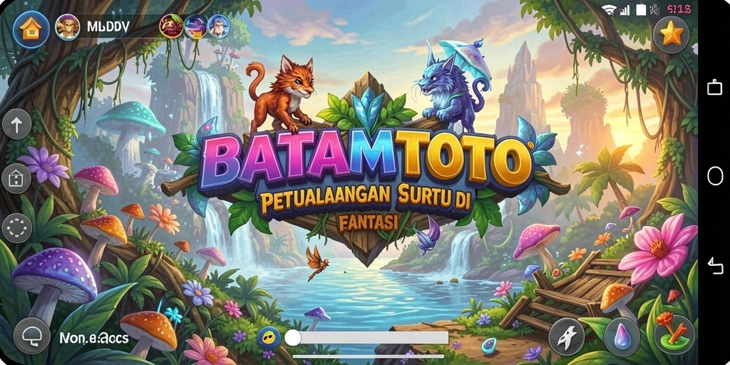 Screenshot gameplay petualangan seru BATAMTOTO dalam eksplorasi dunia fantastis.