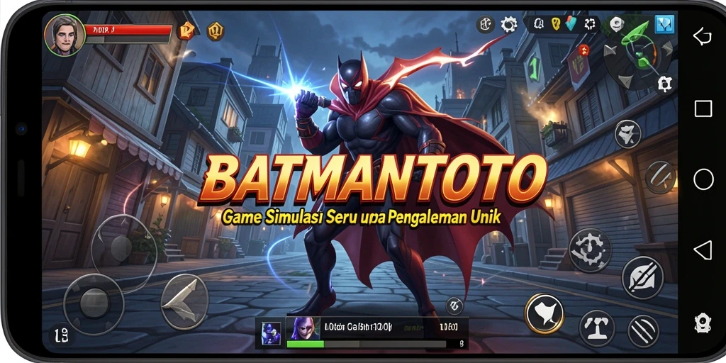 Tampilan gameplay menarik di BATMANTOTO, menunjukkan dunia simulasi yang kaya.