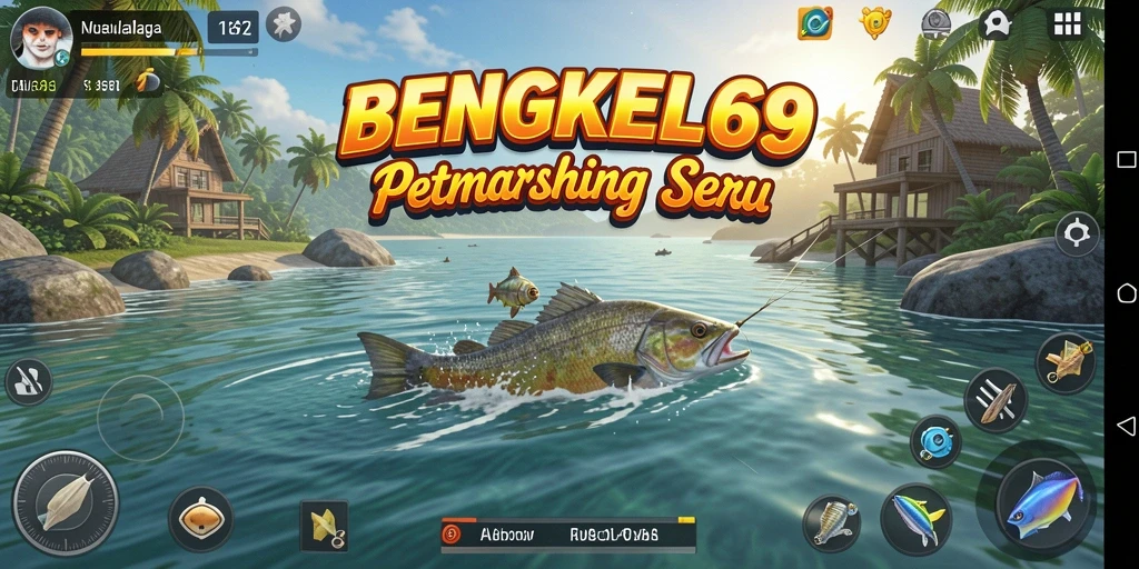 Tampilan menakjubkan dari BENGKEL69 saat menangkap ikan.