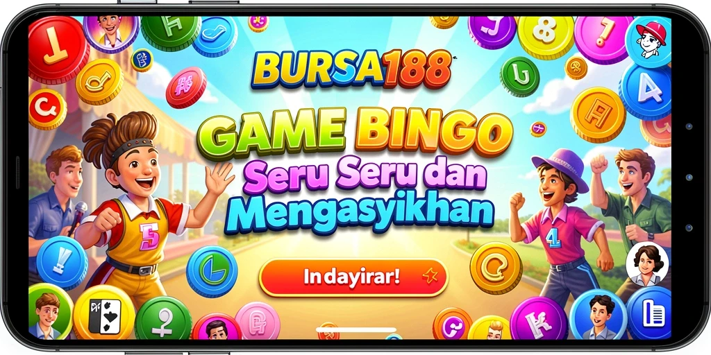 Tampilan gameplay BURSA188 dengan suasana Bingo yang meriah.