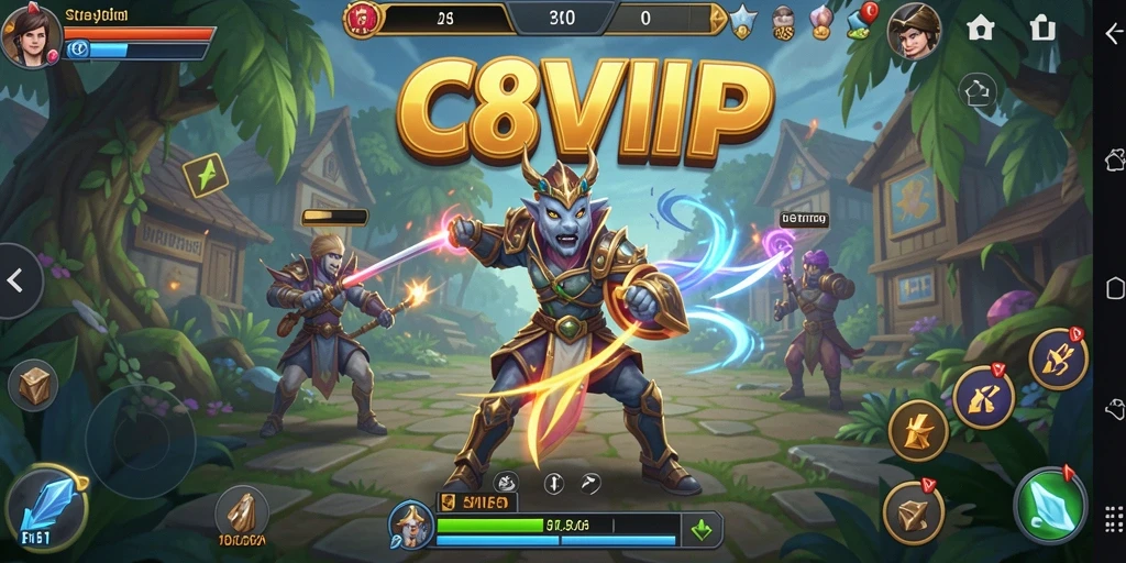 Tampilan gameplay C8VIP menunjukkan strategi dan taktik yang mendebarkan.
