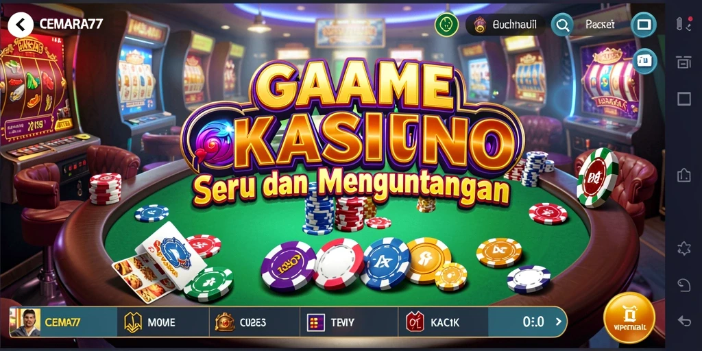 Screenshot gameplay CEMARA77 menunjukkan keseruan permainan Kasino.