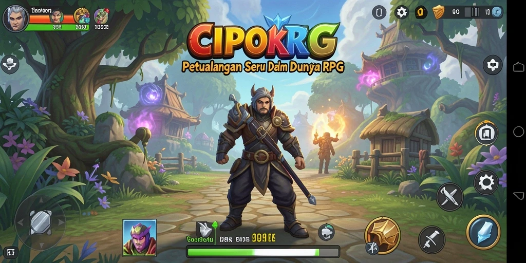 Tampilan gameplay seru dari CIPOK yang penuh petualangan RPG.