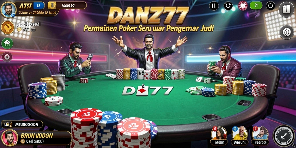 Screenshot gameplay poker yang mendebarkan di DAN777.