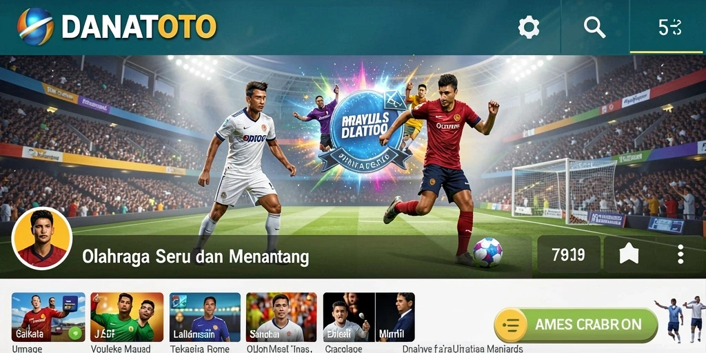Screenshot utama DANATOTO menampilkan gameplay seru dalam cabang olahraga.