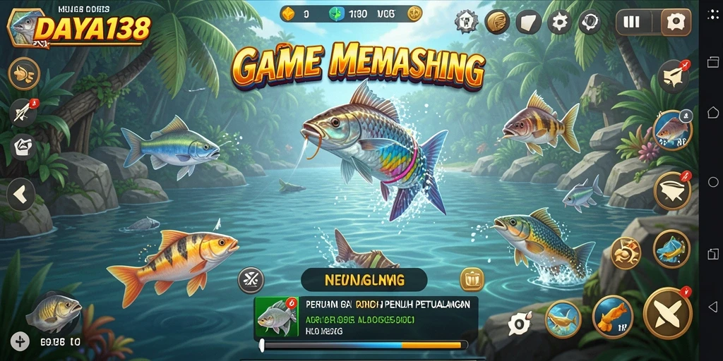 Screenshot gameplay menunjukkan aksi memancing yang seru di DAYA138.