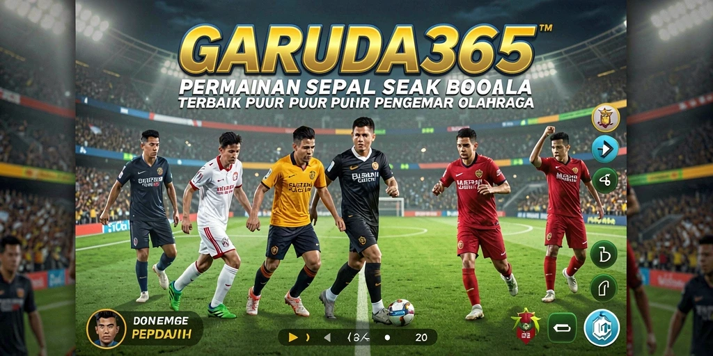 Tampilan gameplay GARUDA365 dengan aksi sepak bola yang mendebarkan.