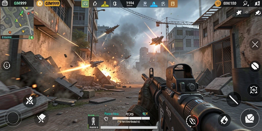 Gameplay menegangkan dan seru dari GIM999 dengan aksi FPS.