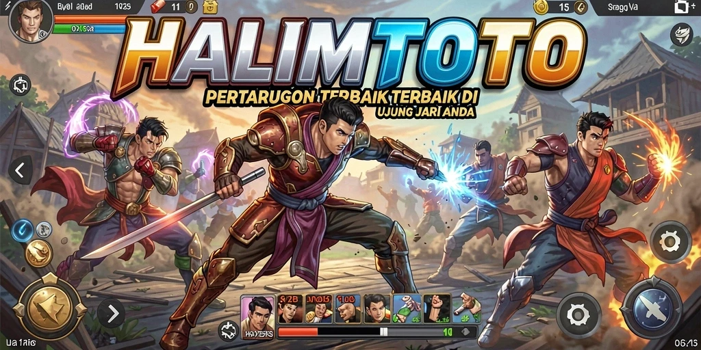 Gameplay HALIMTOTO dengan serangan seru dan aksi cepat.