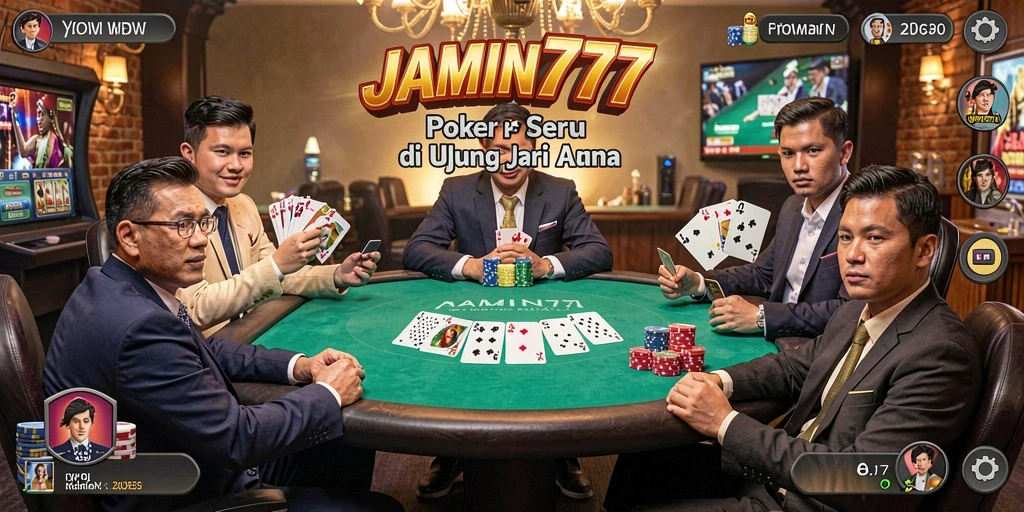 Tampilan gameplay poker yang seru di JAMIN777.