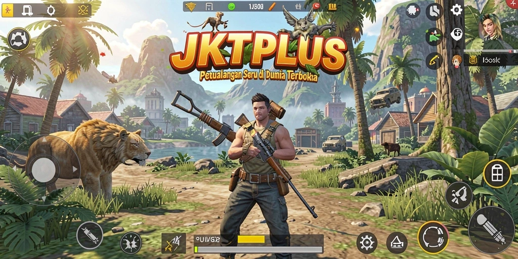 Screenshot menampilkan eksplorasi dunia Open World di JKTPLUS.