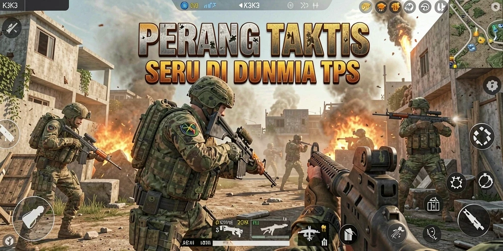 Tampilan aksi seru di K3K3 dengan grafik mendetail.