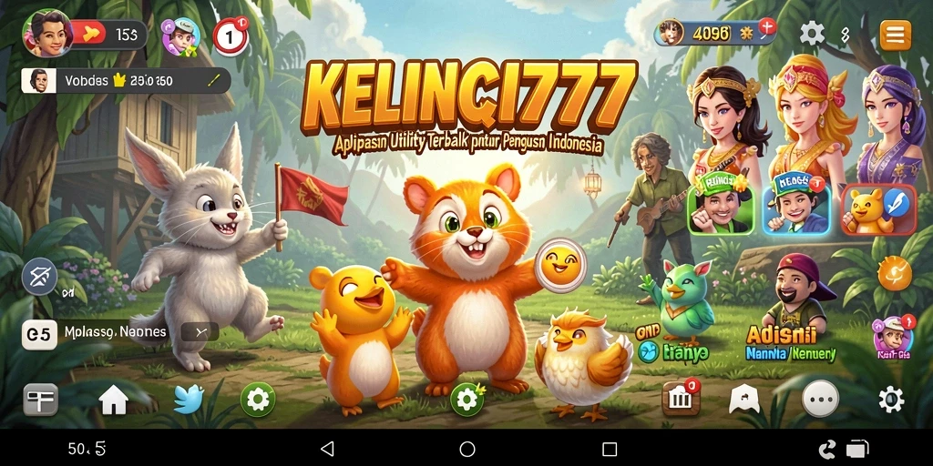 Tampilan antarmuka aplikasi KELINCI777 yang memudahkan pengguna.
