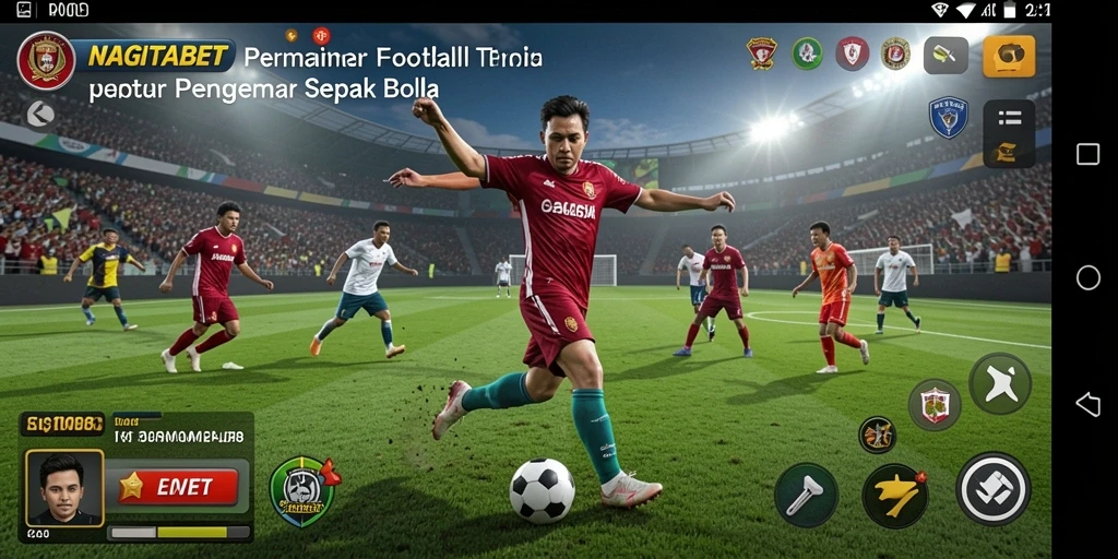 Tampilan gameplay menegangkan dari NAGITABET dengan aksi sepak bola terbaik.