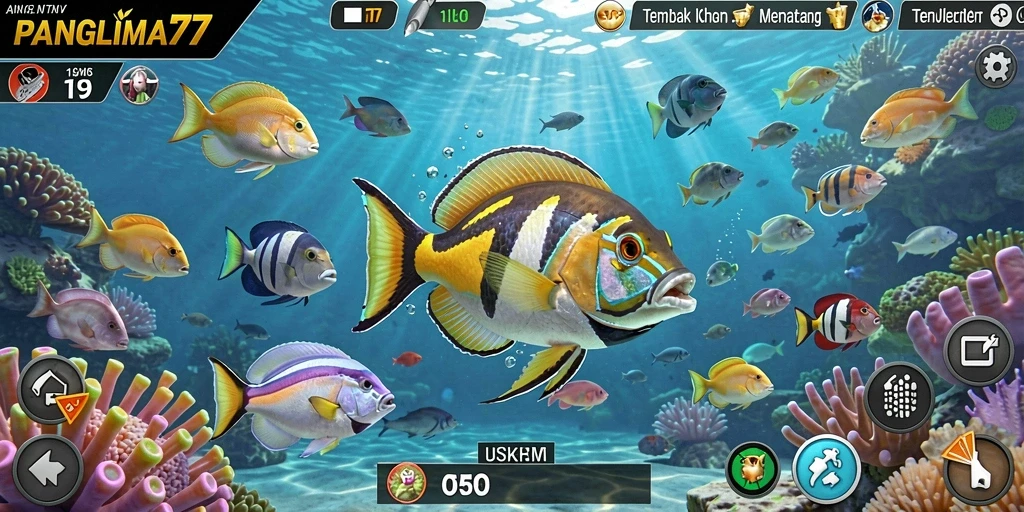 Tangkapan ikan yang seru dalam gameplay PANGLIMA77.