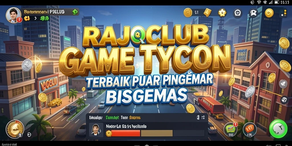 Screenshot utama RAJACLUB menampilkan gameplay Tycoon yang seru.