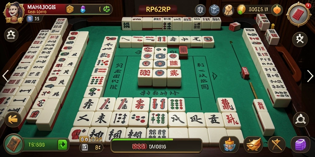 Screenshot utama RP62RP menampilkan gameplay Mahjong yang seru.