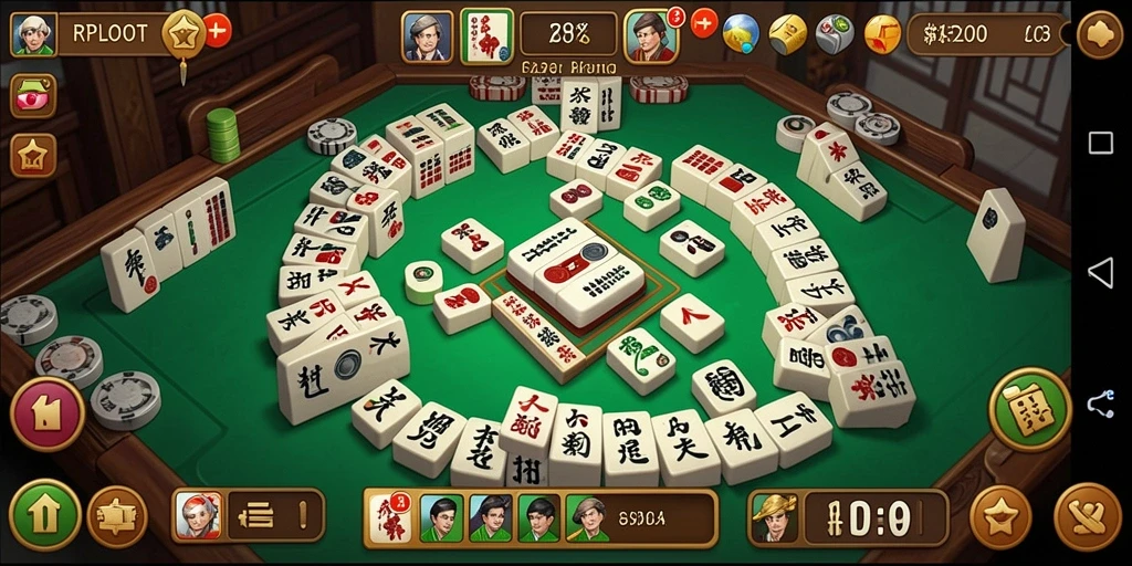 Gameplay seru Mahjong di RPLOOT dengan grafis menarik.