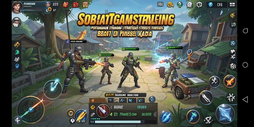 Tangkapan layar gameplay SOBATGAMING yang menunjukkan aksi menara pertahanan.