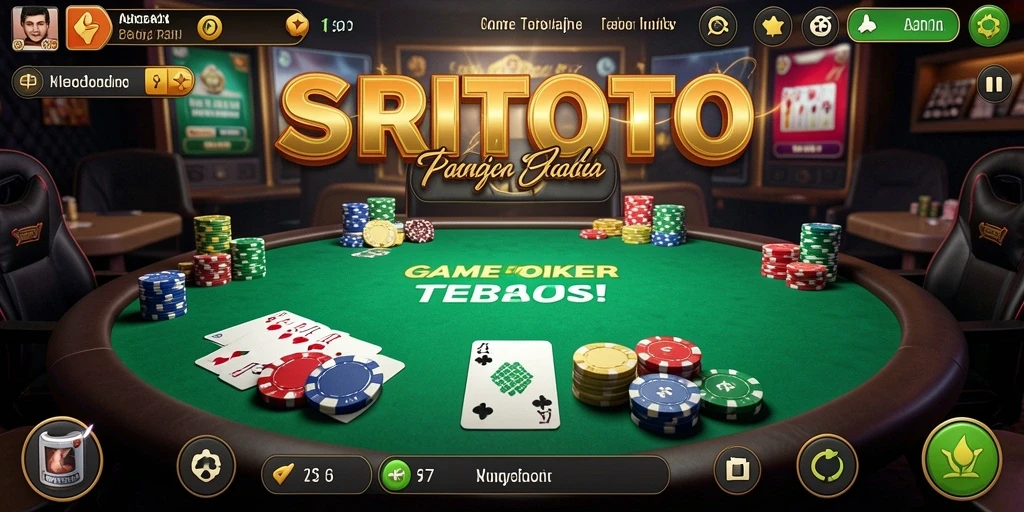 Tampilan gameplay SRITOTO yang menarik dan dinamis saat bermain poker.