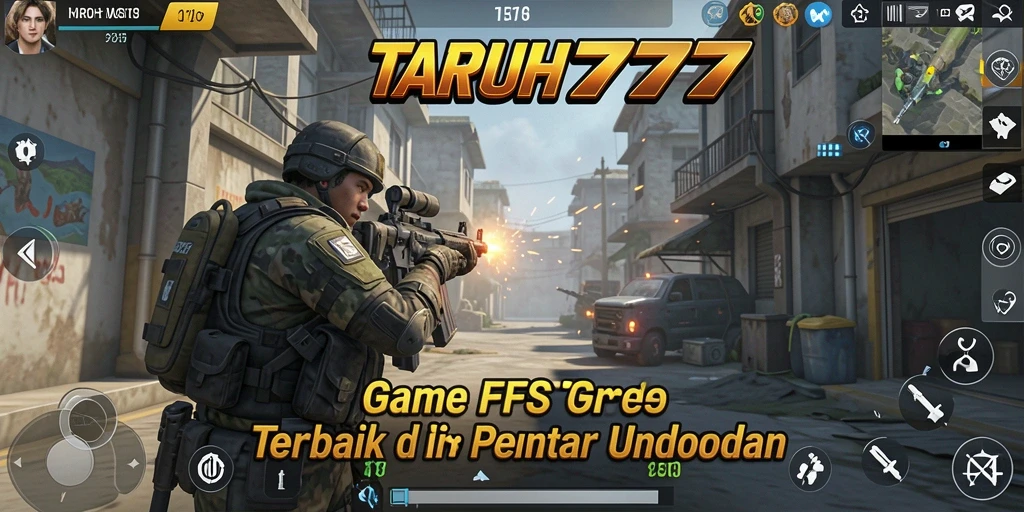 Screenshot menunjukkan aksi seru di TARUH777 dengan gameplay FPS yang intens.