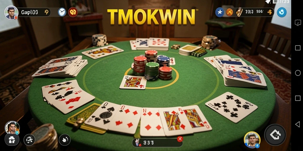 Screenshot gameplay TMOKWIN yang menghadirkan suasana Gaple yang seru.