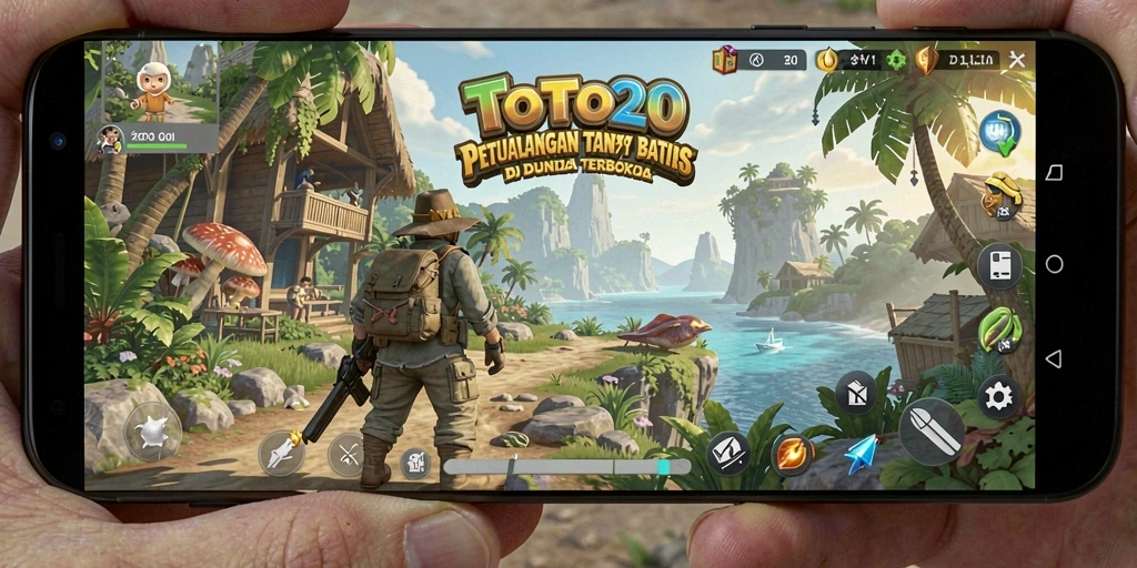 Screenshot dari gameplay TOTO20 yang menampilkan petualangan dalam dunia terbuka.