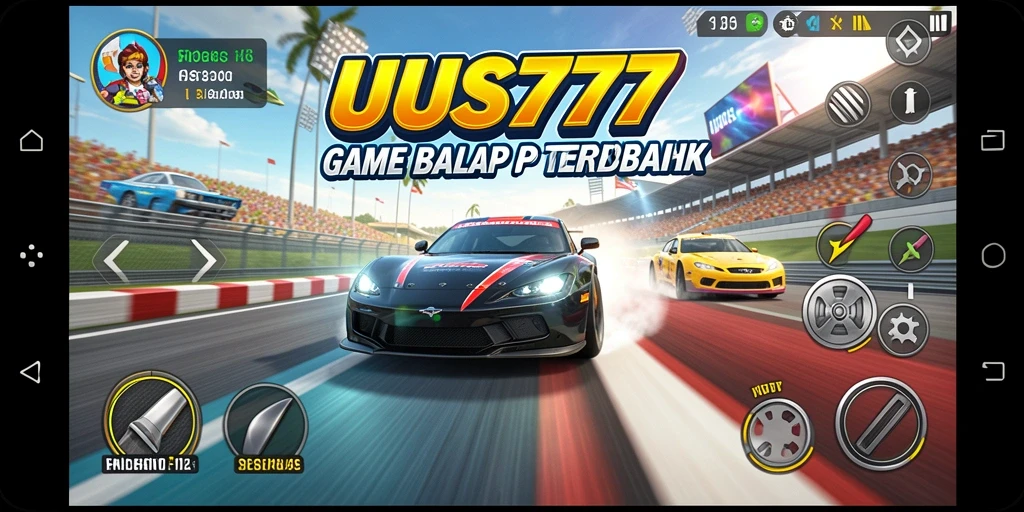 Tampilan gameplay UUS777 yang mendebarkan saat balapan.